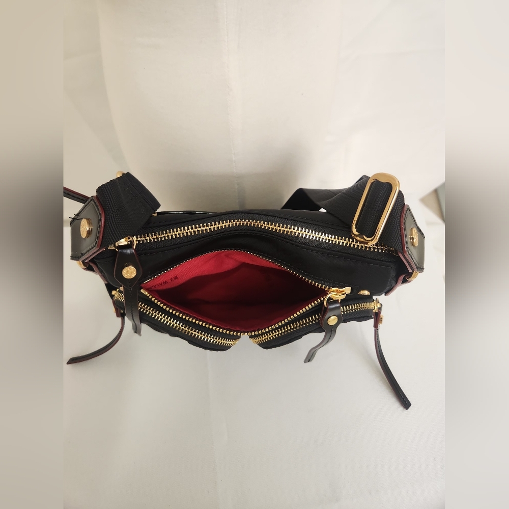 MZ Wallace - Elegant Black Shoulder Bag/Crossbody Bag with Wallet - Picture 14 of 16